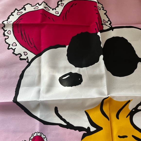Peanuts Valentines Decorative Flag Snoopy and Woodstock Pink - Picture 5 of 6